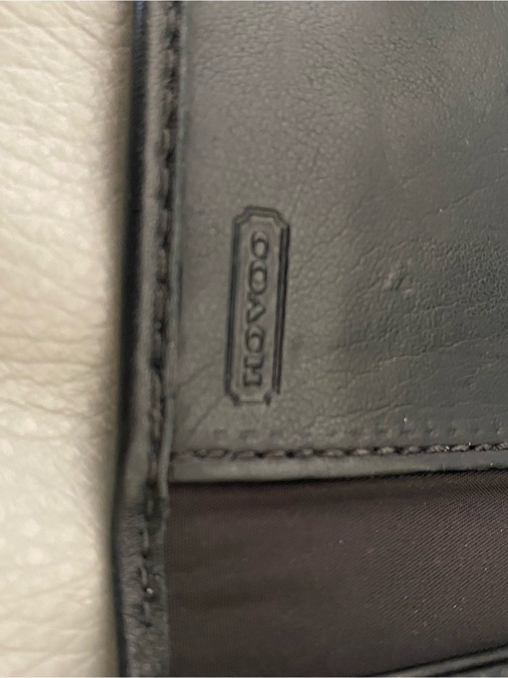 Coach Black Leather Card Holder with Silver Logo - Picture 5 of 5